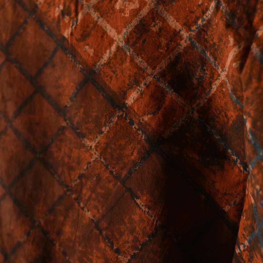 shop Ajrakh Cotton Top - Brick Red