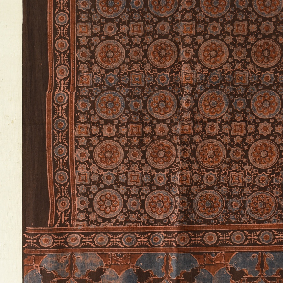 shop Ajrakh Block Printed Pure Cotton Dupatta 04