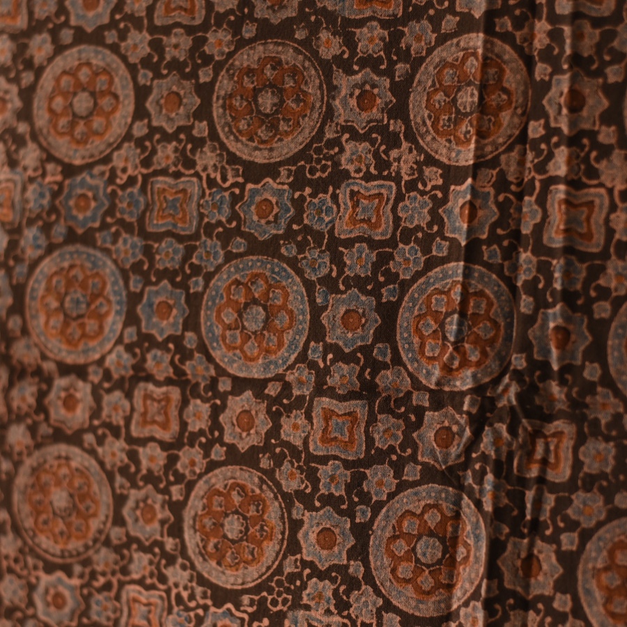 shop Ajrakh Block Printed Pure Cotton Dupatta 04