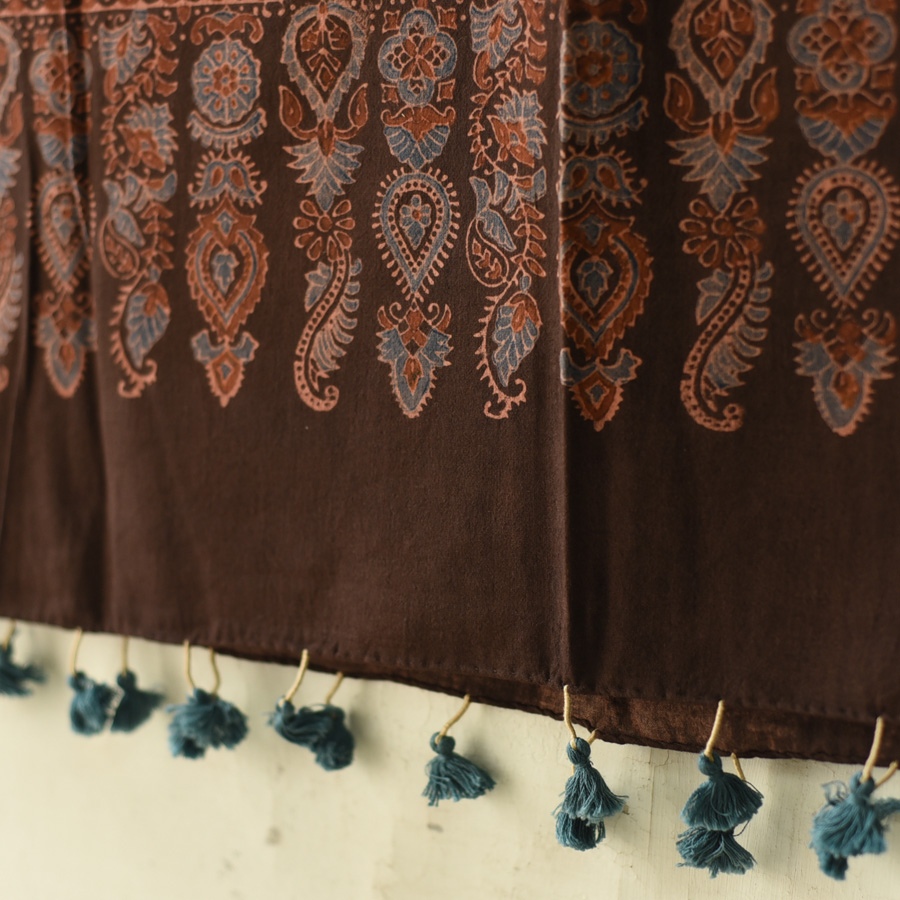 shop Ajrakh Block Printed Pure Cotton Dupatta 04