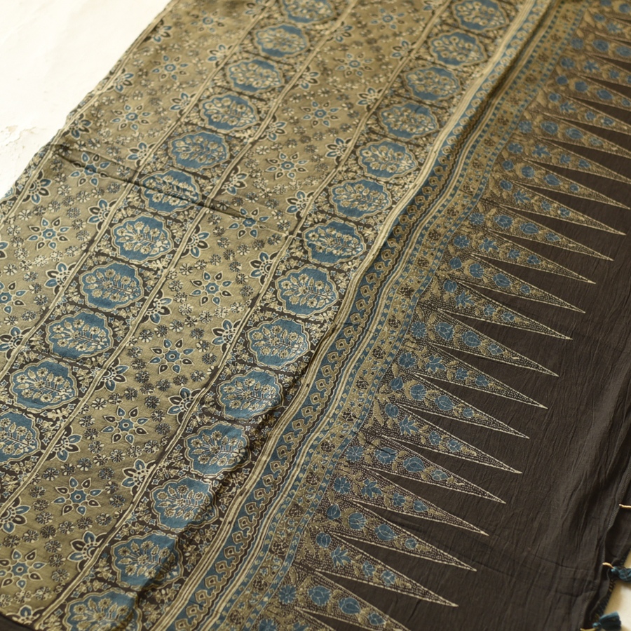 Online Ajrakh Mul Soft Cotton Saree