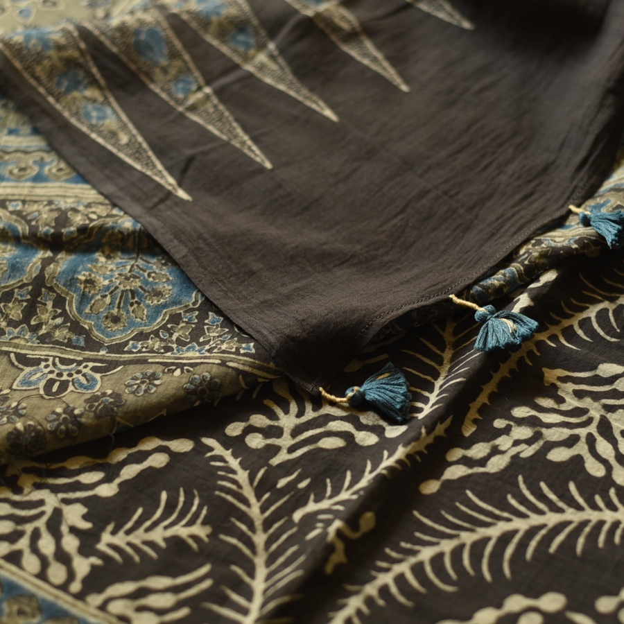 Online Ajrakh Mul Soft Cotton Saree