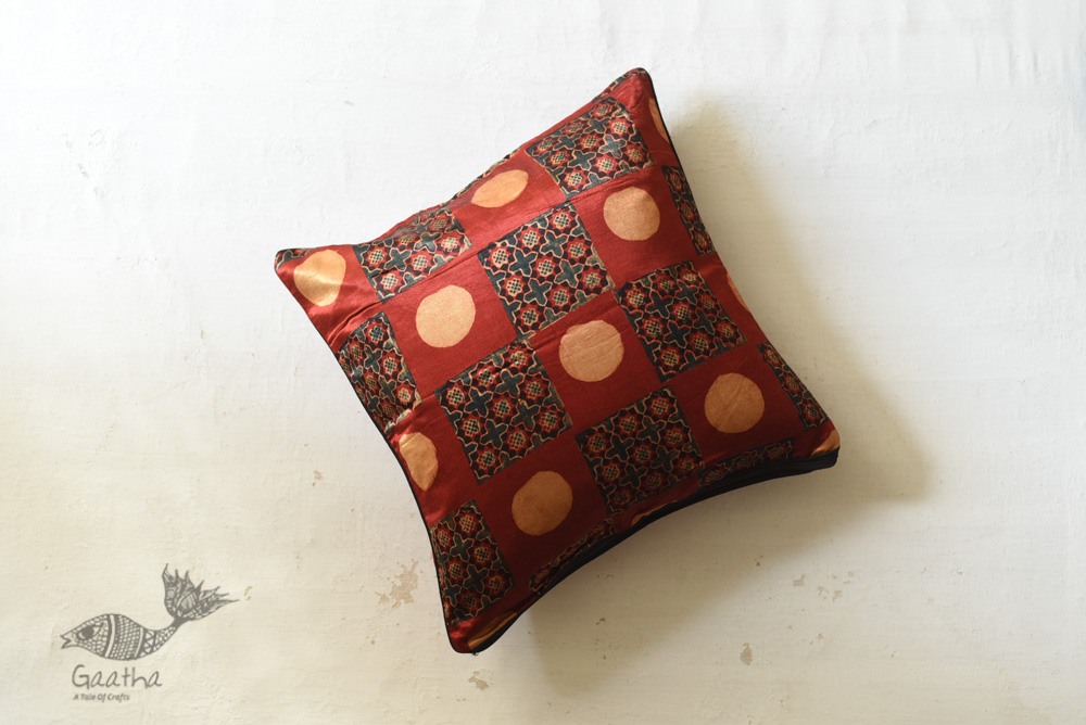 shop Cushion Cover Ajrakh Printed