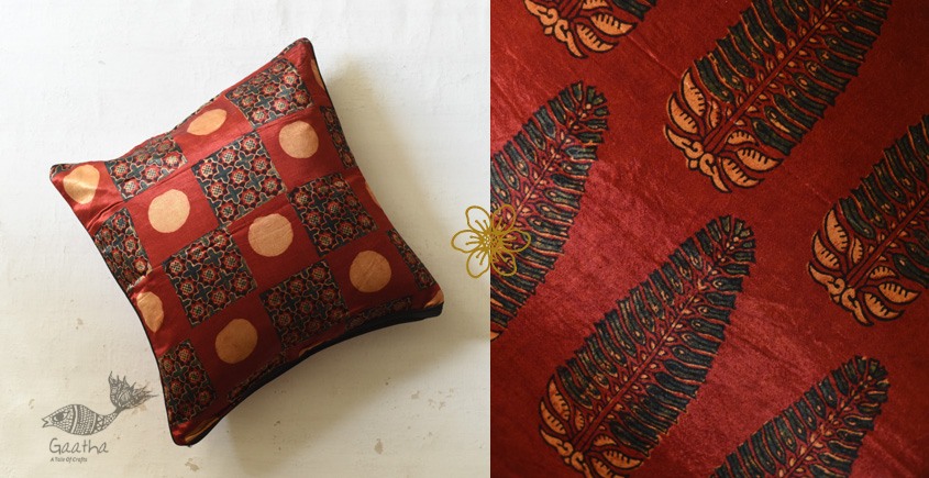 shop Cushion Cover Ajrakh Printed