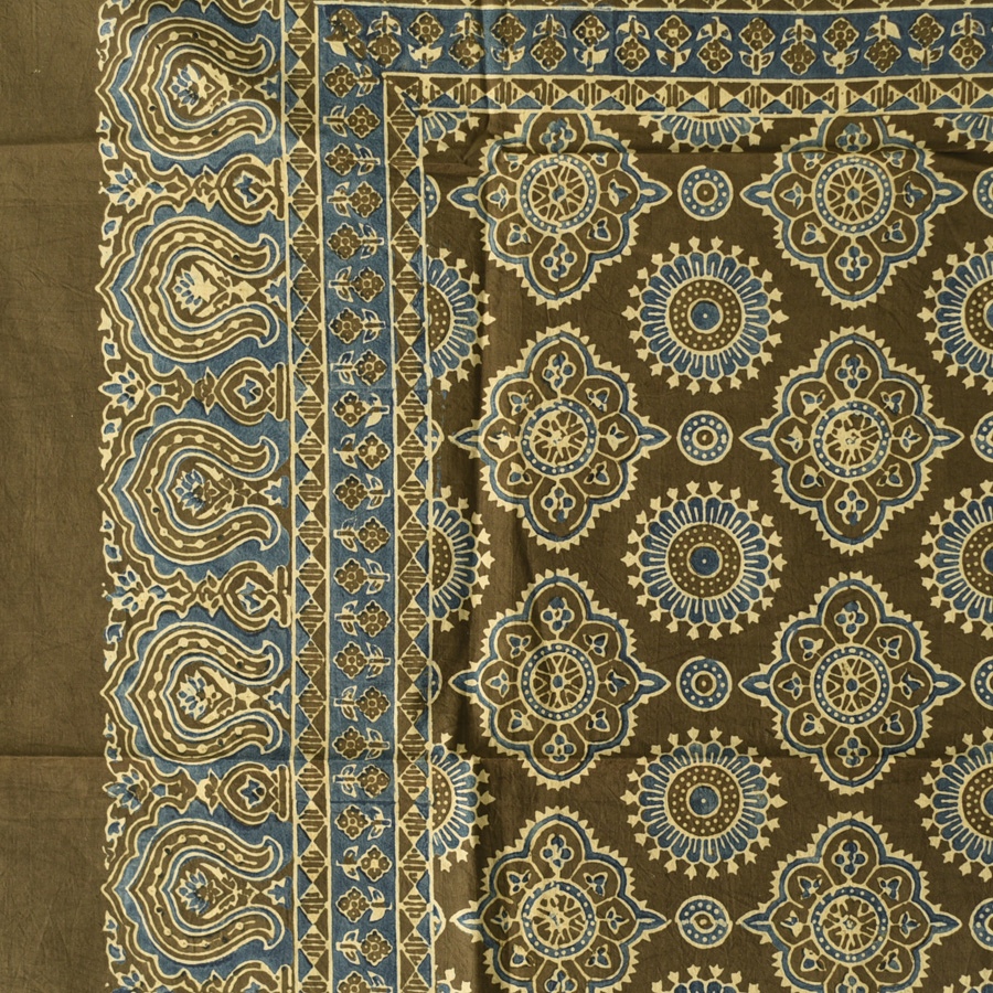 shop Hand Block Printed - Square Ajrakh Cotton Scarf