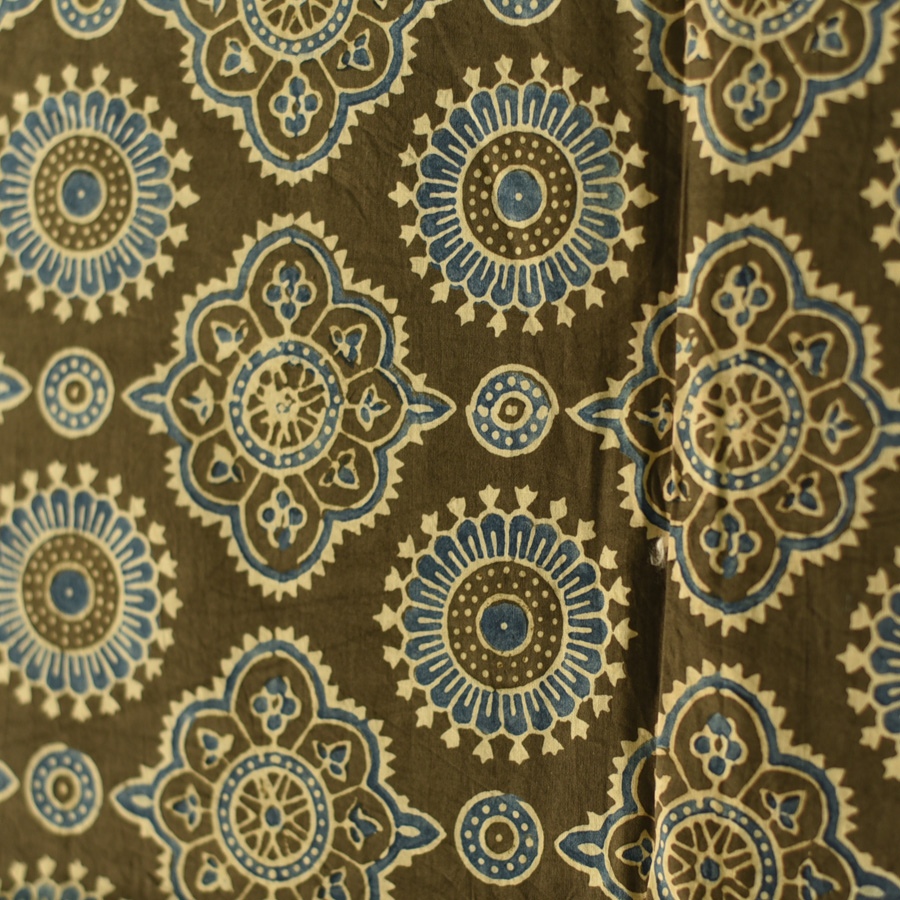 shop Hand Block Printed - Square Ajrakh Cotton Scarf
