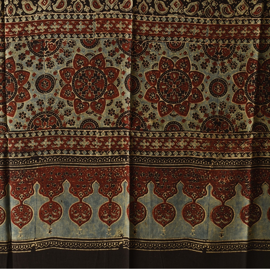 shop Ajrakh Block Printed Pure Cotton Dupatta 17
