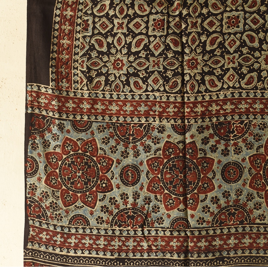 shop Ajrakh Block Printed Pure Cotton Dupatta 17