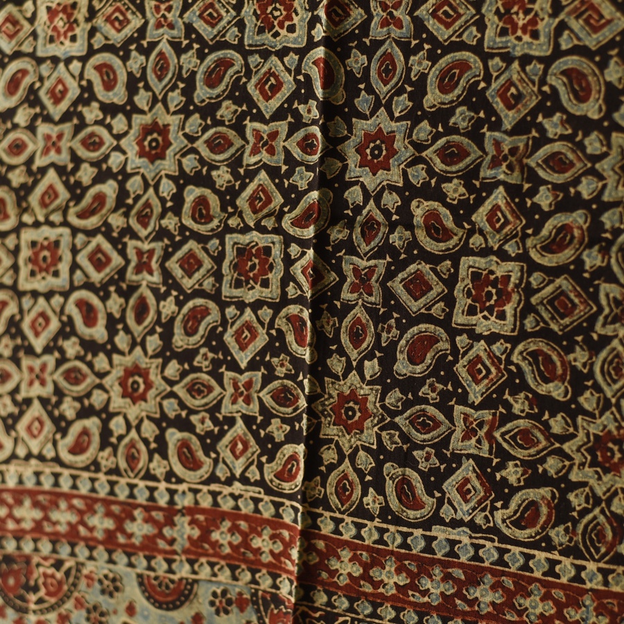 shop Ajrakh Block Printed Pure Cotton Dupatta 17