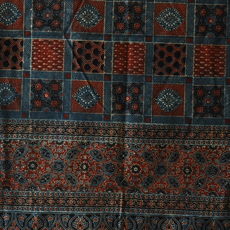 shop Ajrakh Block Printed Pure Cotton Dupatta 08