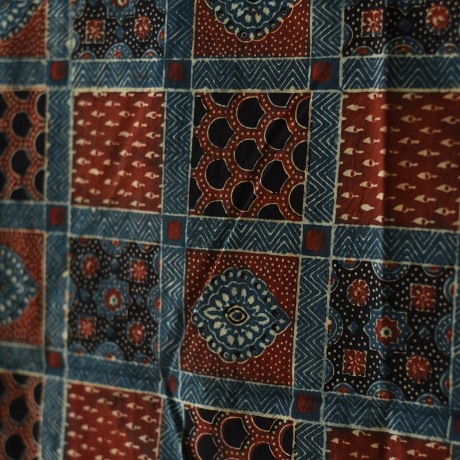 shop Ajrakh Block Printed Pure Cotton Dupatta 08