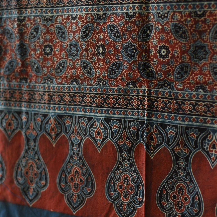 shop Ajrakh Block Printed Pure Cotton Dupatta 08