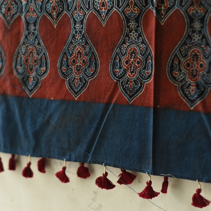 shop Ajrakh Block Printed Pure Cotton Dupatta 08