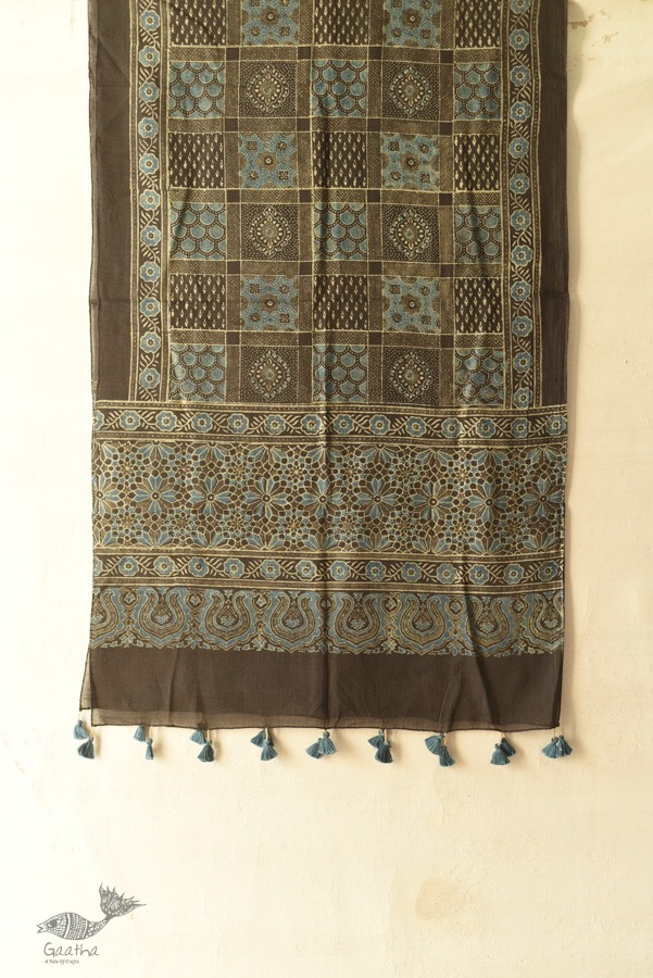 shop Mulmul Soft Cotton Ajrakh Stole