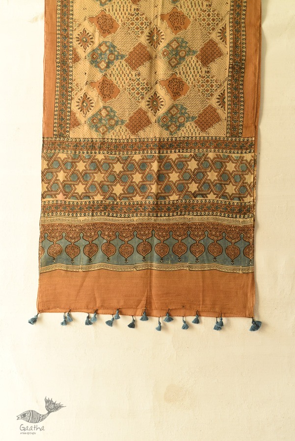 shop Mulmul Cotton Ajrakh Stole