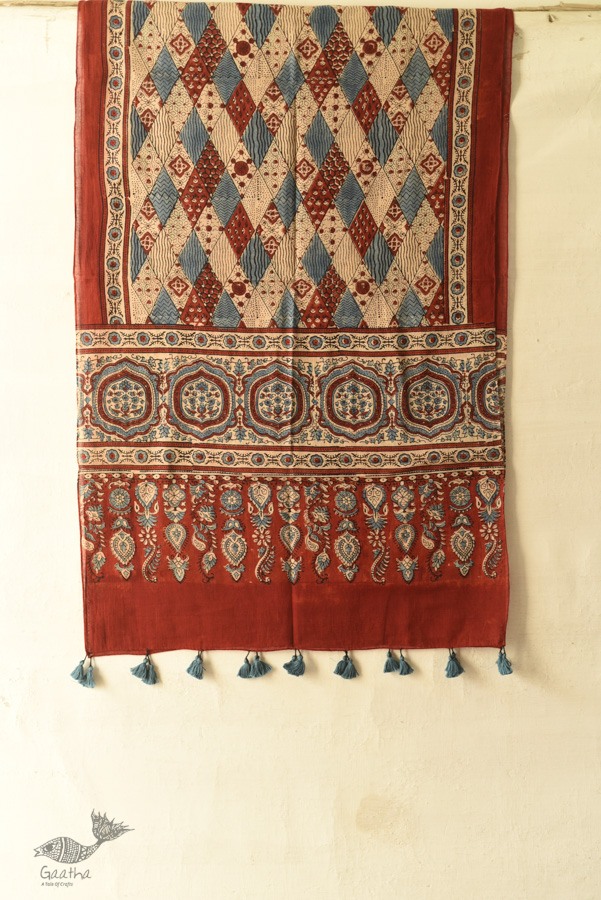 अमोहा ❋ Mul Cotton Ajrakh Stole ❋ 9