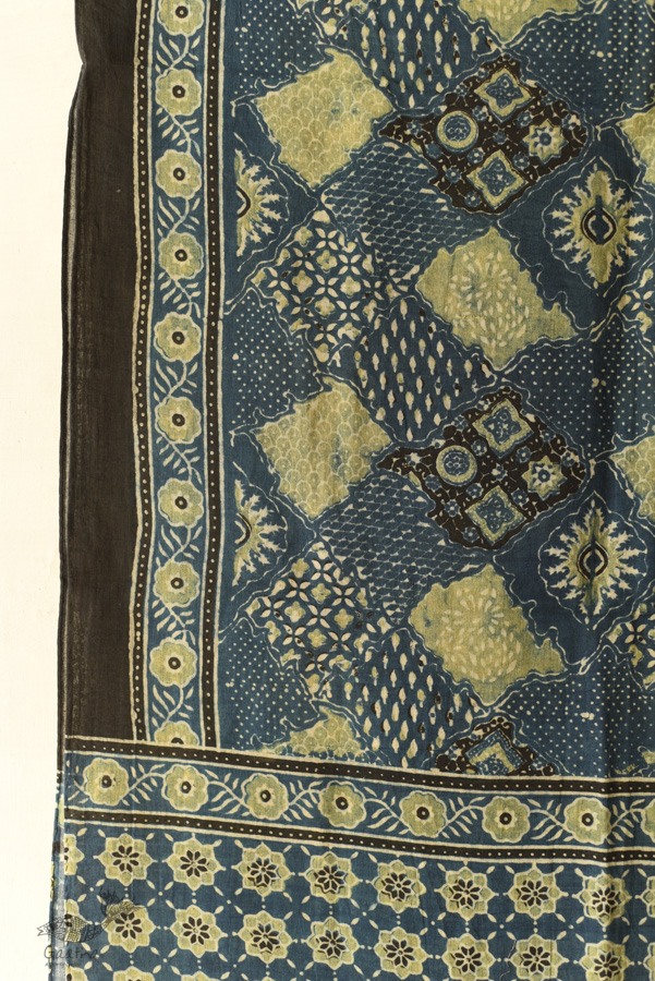 shop blue ajrkah mul mul cotton stole