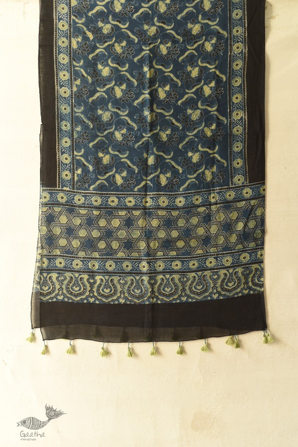 अमोहा ❋ Mul Cotton Ajrakh Stole ❋ 11