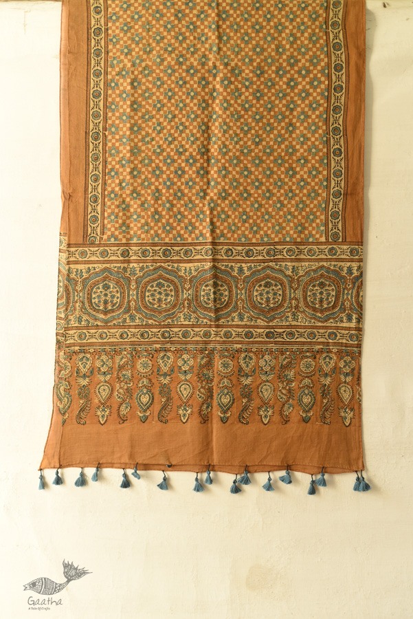 अमोहा ❋ Mul Cotton Ajrakh Stole ❋ 12