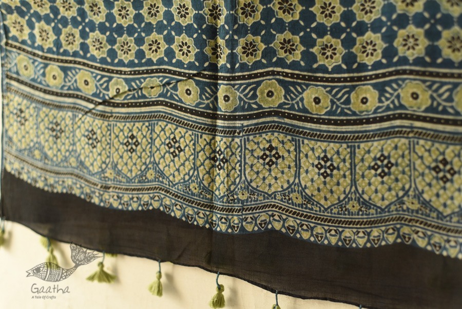 अमोहा ❋ Mul Cotton Ajrakh Stole ❋ 10