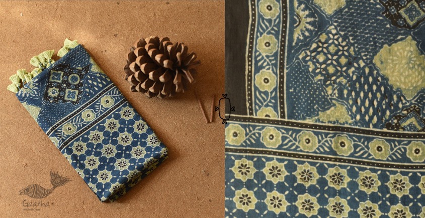 shop blue ajrkah mul mul cotton stole