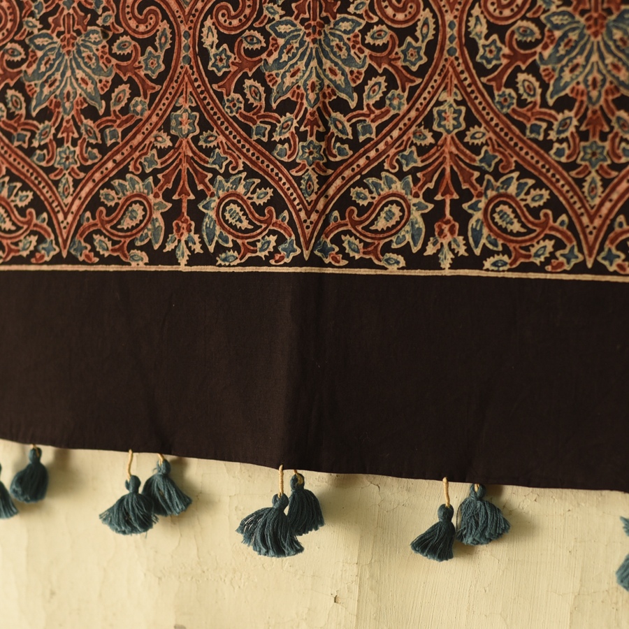 shop Cotton Ajrakh Black Cotton Stole