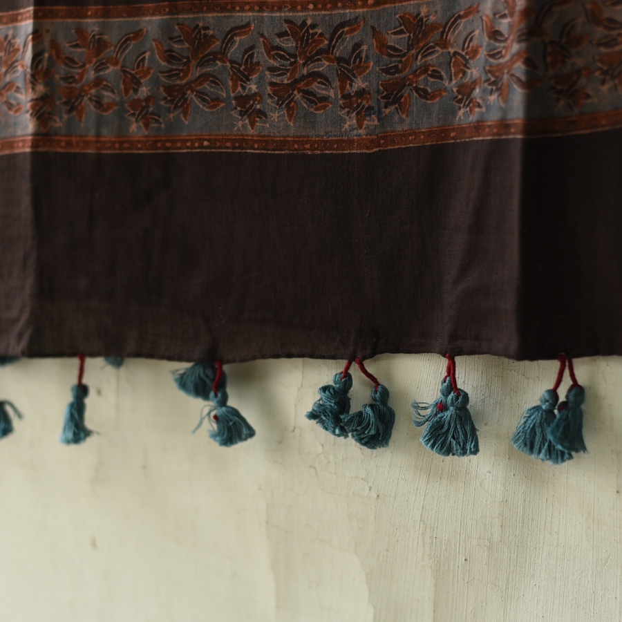 shop Ajrakh Block Printed Pure Cotton Dupatta 09