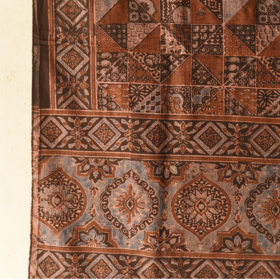 shop Ajrakh Block Printed Pure Cotton Dupatta 36