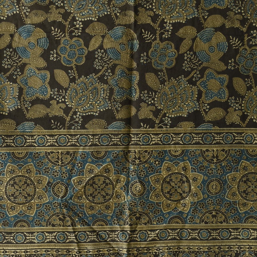 shop Ajrakh Block Printed Pure Cotton Dupatta 10