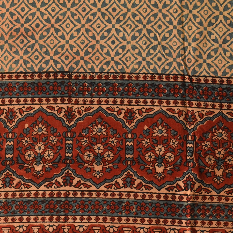 shop Ajrakh Hand Block Printed Cotton Stole