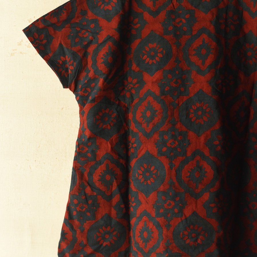 shop Ajrakh Block Printed Cotton Top