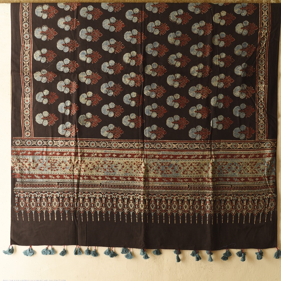 shop Ajrakh Block Printed Pure Cotton Dupatta 39