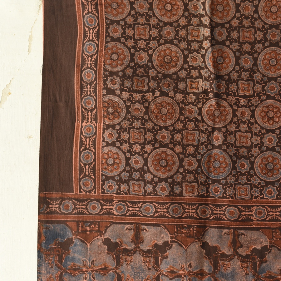 shop Ajrakh Block Printed Pure Cotton Dupatta 11