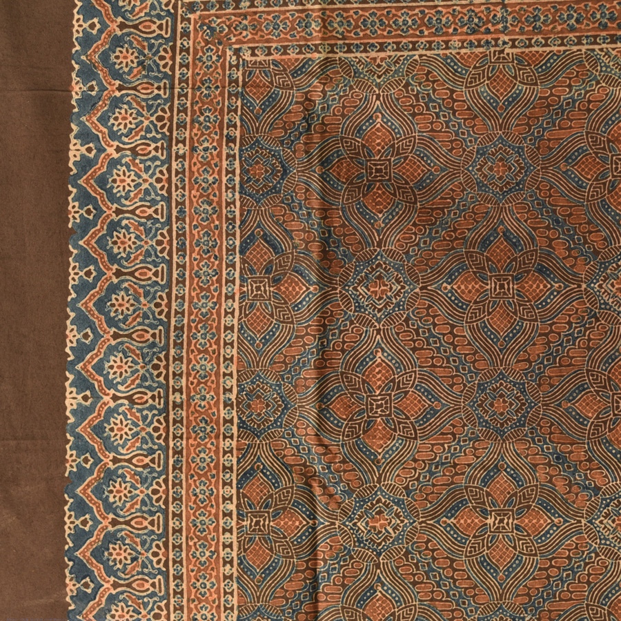 shop Hand Block Printed Ajrakh Cotton Square Scarf