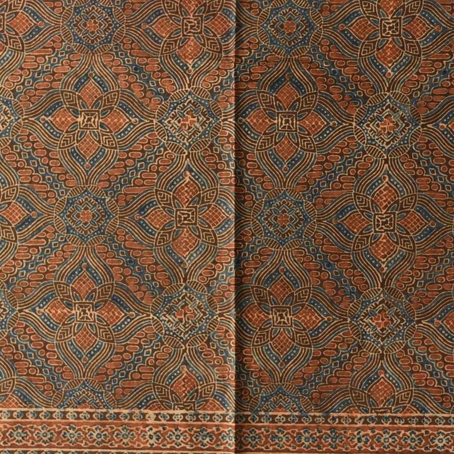 shop Hand Block Printed Ajrakh Cotton Square Scarf