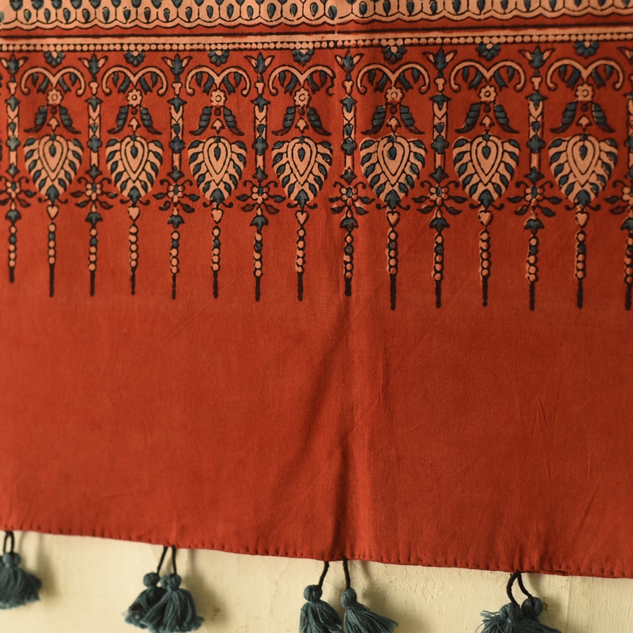 shop Ajrakh Printed Red Cotton Stole