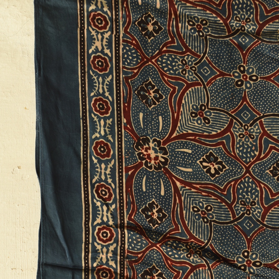 Shop Ajrakh Modal Silk Stole With Natural Dyed