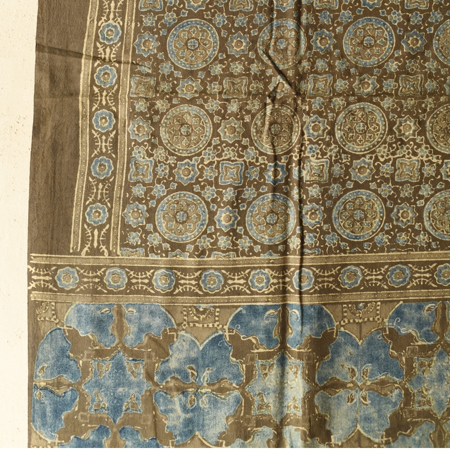 shop Ajrakh Block Printed Pure Cotton Dupatta 55
