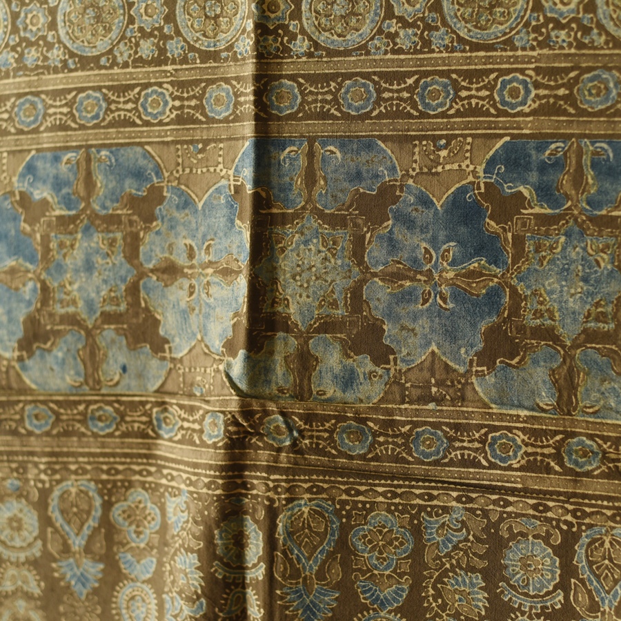 shop Ajrakh Block Printed Pure Cotton Dupatta 55