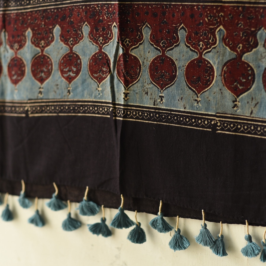 shop Ajrakh Block Printed Pure Cotton Dupatta 12