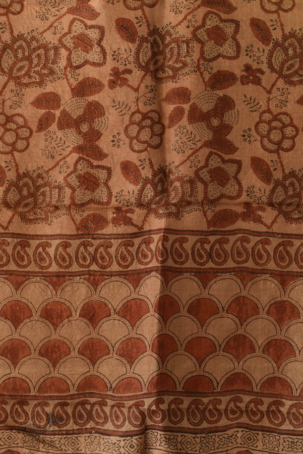 Ajrakh Tussar Silk Dupatta