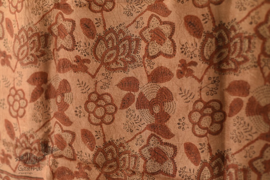 Ajrakh Tussar Silk Dupatta