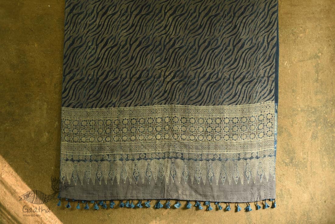 shop Reversible Quilt Shawl with Kantha Stitch Shawl - Wool + Silk