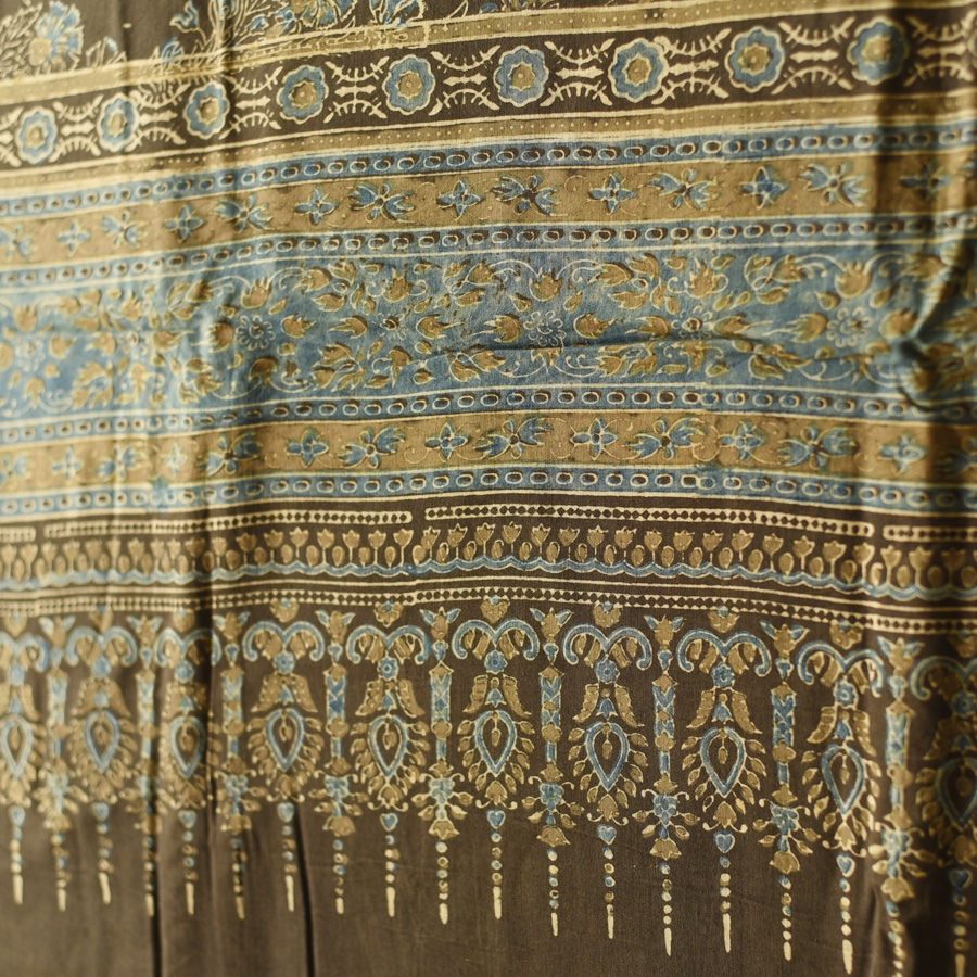 shop Ajrakh Block Printed Pure Cotton Dupatta 05