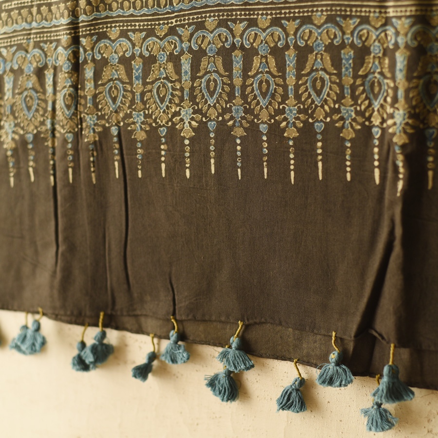 shop Ajrakh Block Printed Pure Cotton Dupatta 05