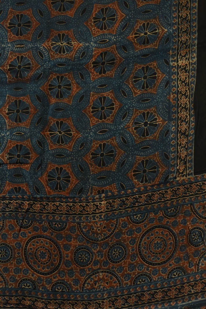 shop ajrakh block printed - Mashru stole