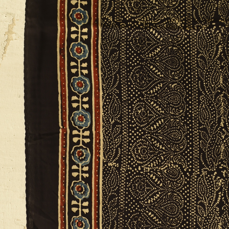 Shop Ajrakh Modal Silk Stole With Natural Dyed