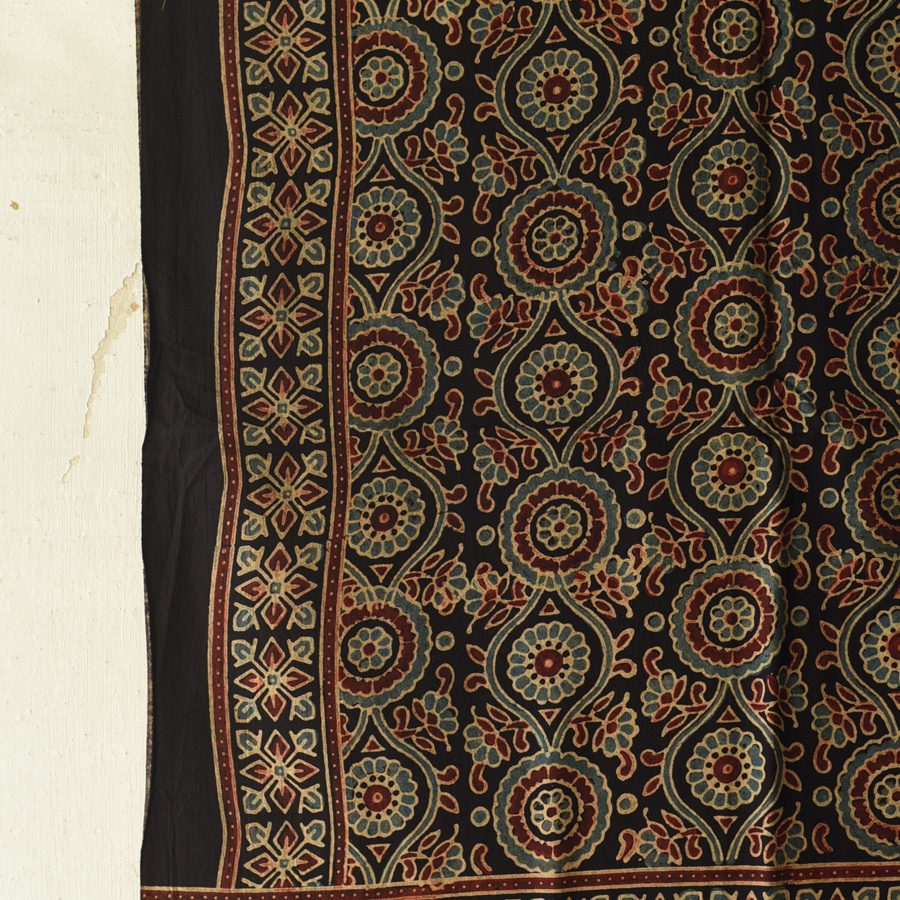 shop Ajrakh Block Printed Pure Cotton Dupatta - 14