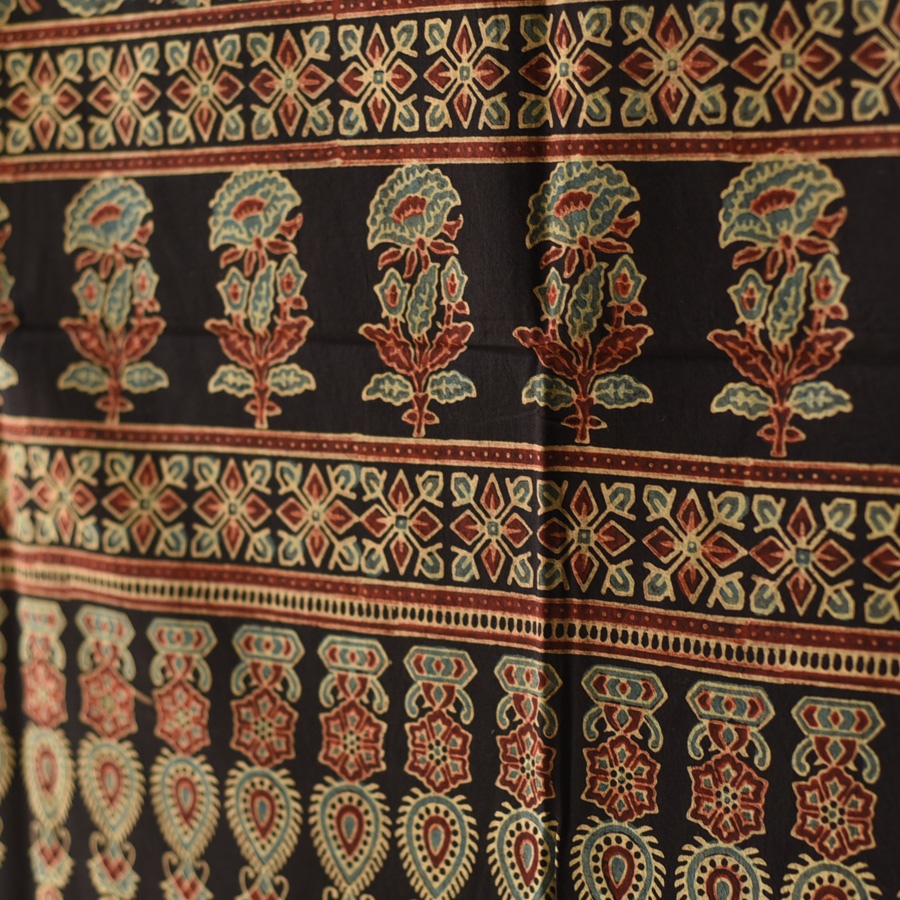 shop Ajrakh Block Printed Pure Cotton Dupatta - 14