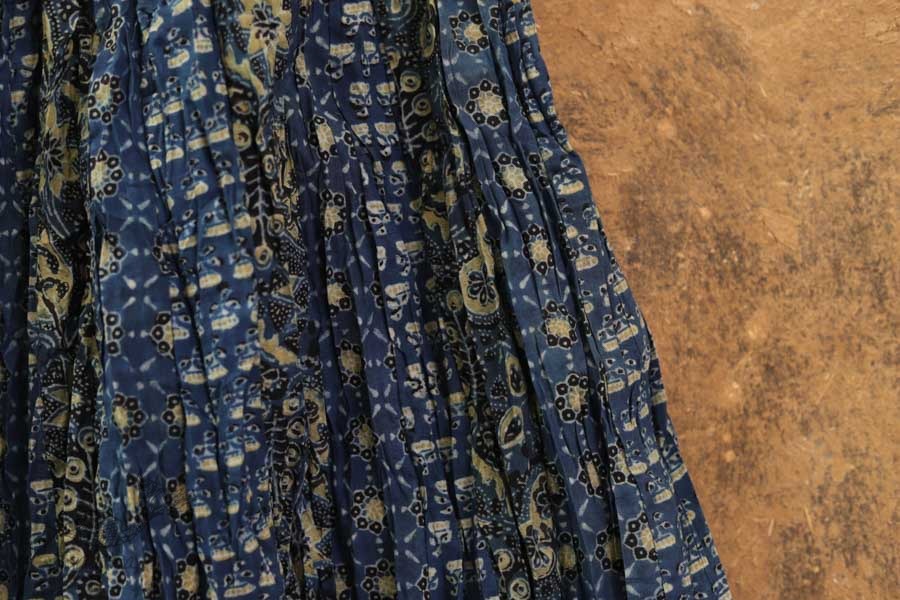 Shop ajrakh indigo long skirt